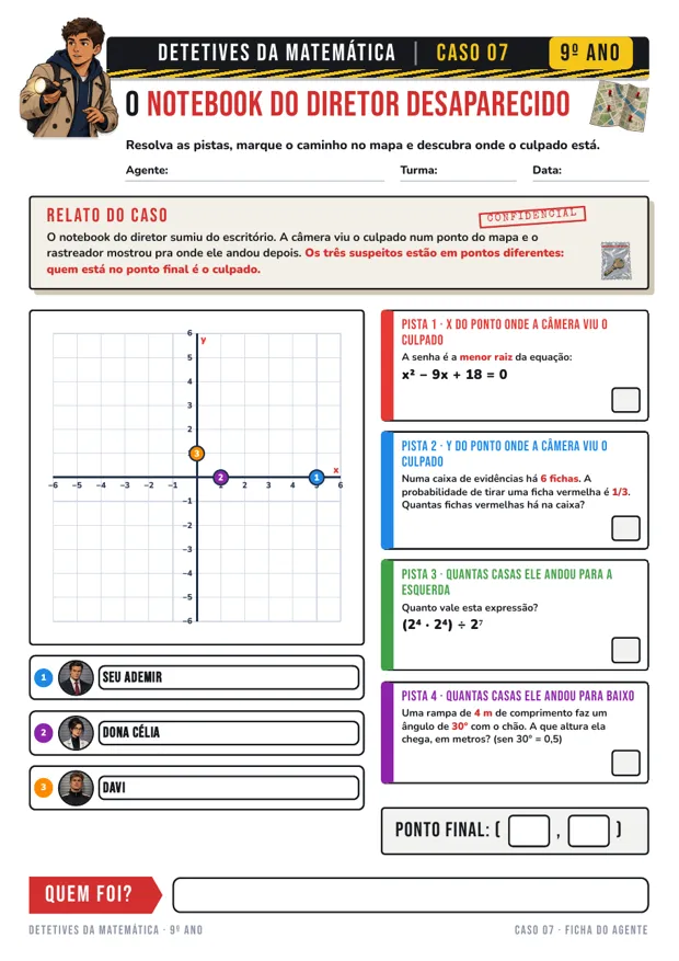 Detetives da Matemática · Página de exemplo 11