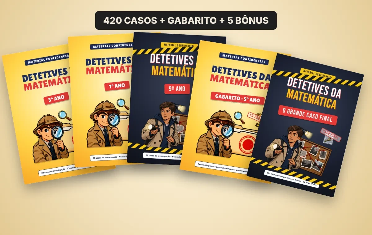 Detetives da Matemática · Mockup do Kit Profissional